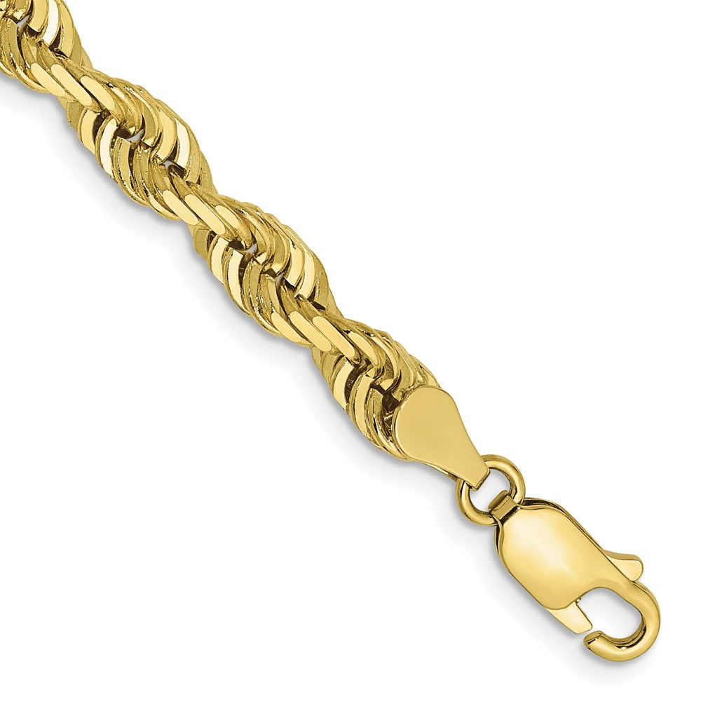 Solid;Diamond-cut;10K Yellow gold;Lobster