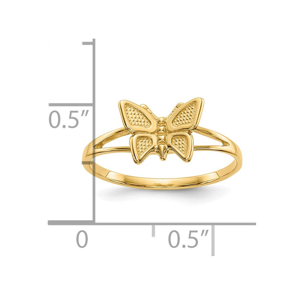 10k Children's Butterfly Ring