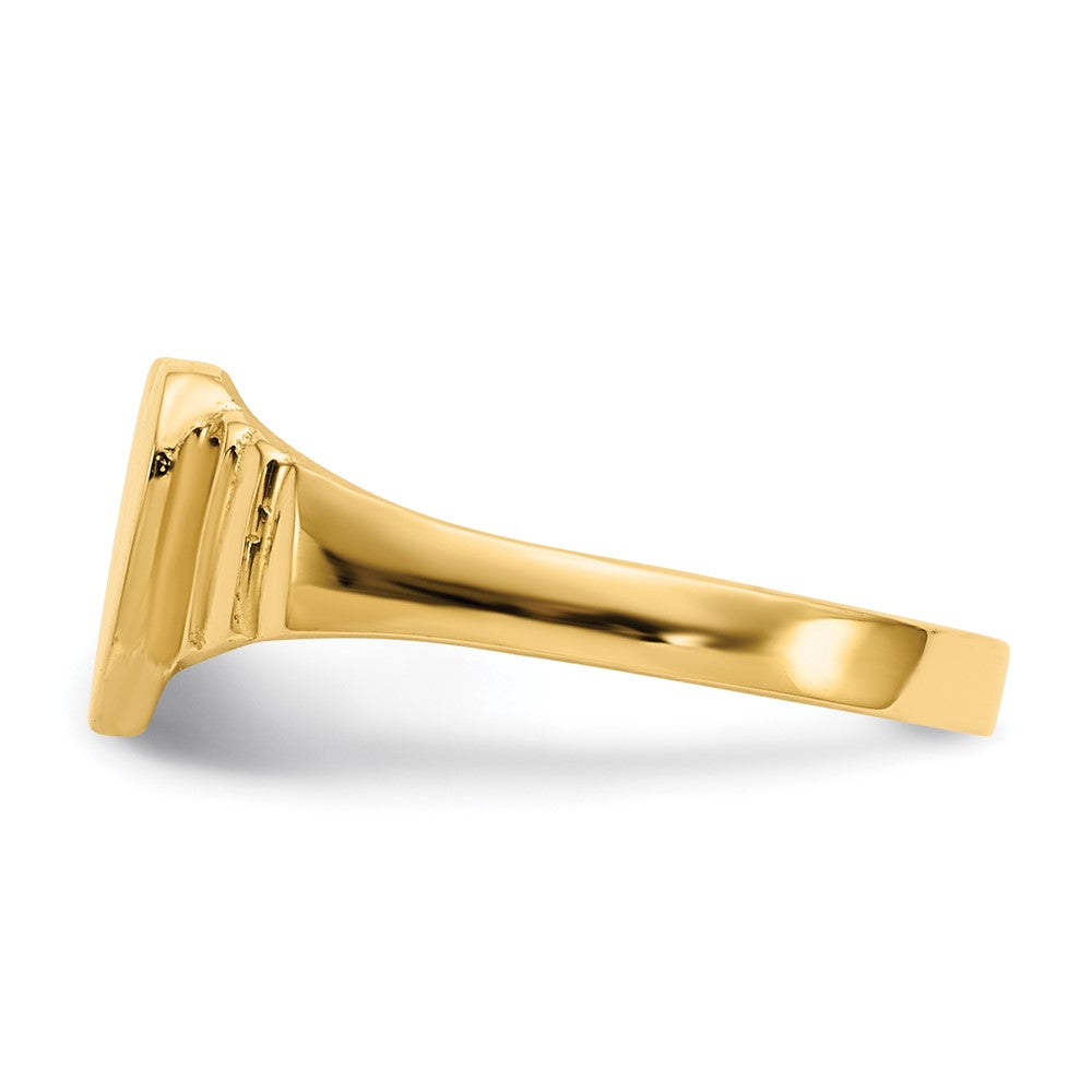 10K Satin Children's Heart Signet Ring