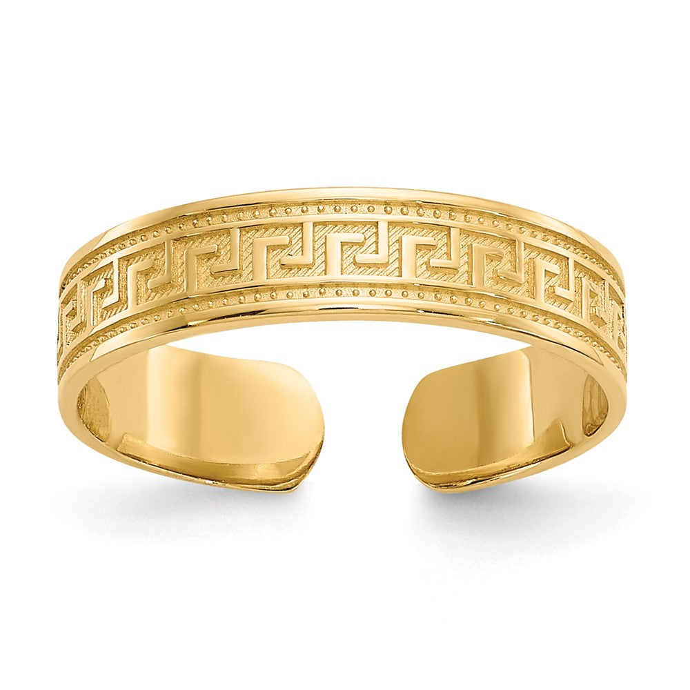 10K Greek Key Toe Ring