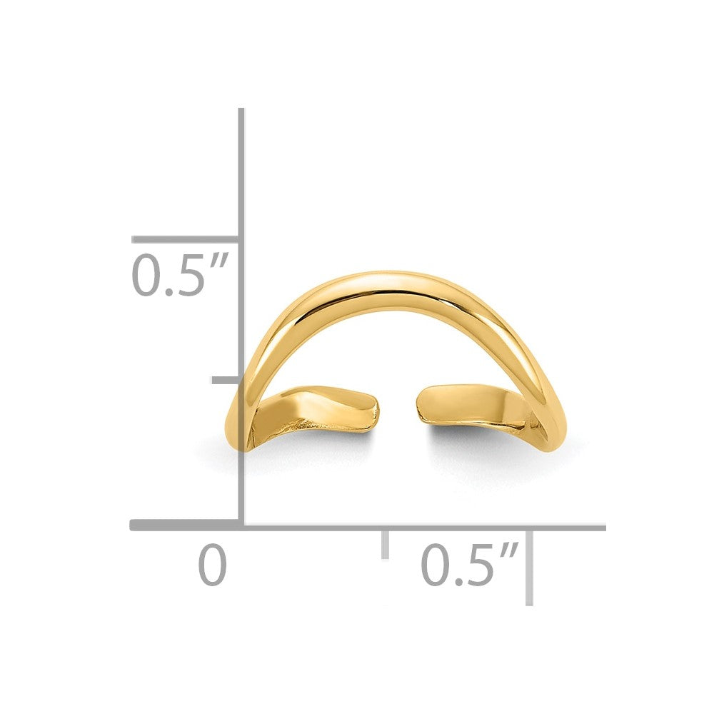10k Polished Toe Ring