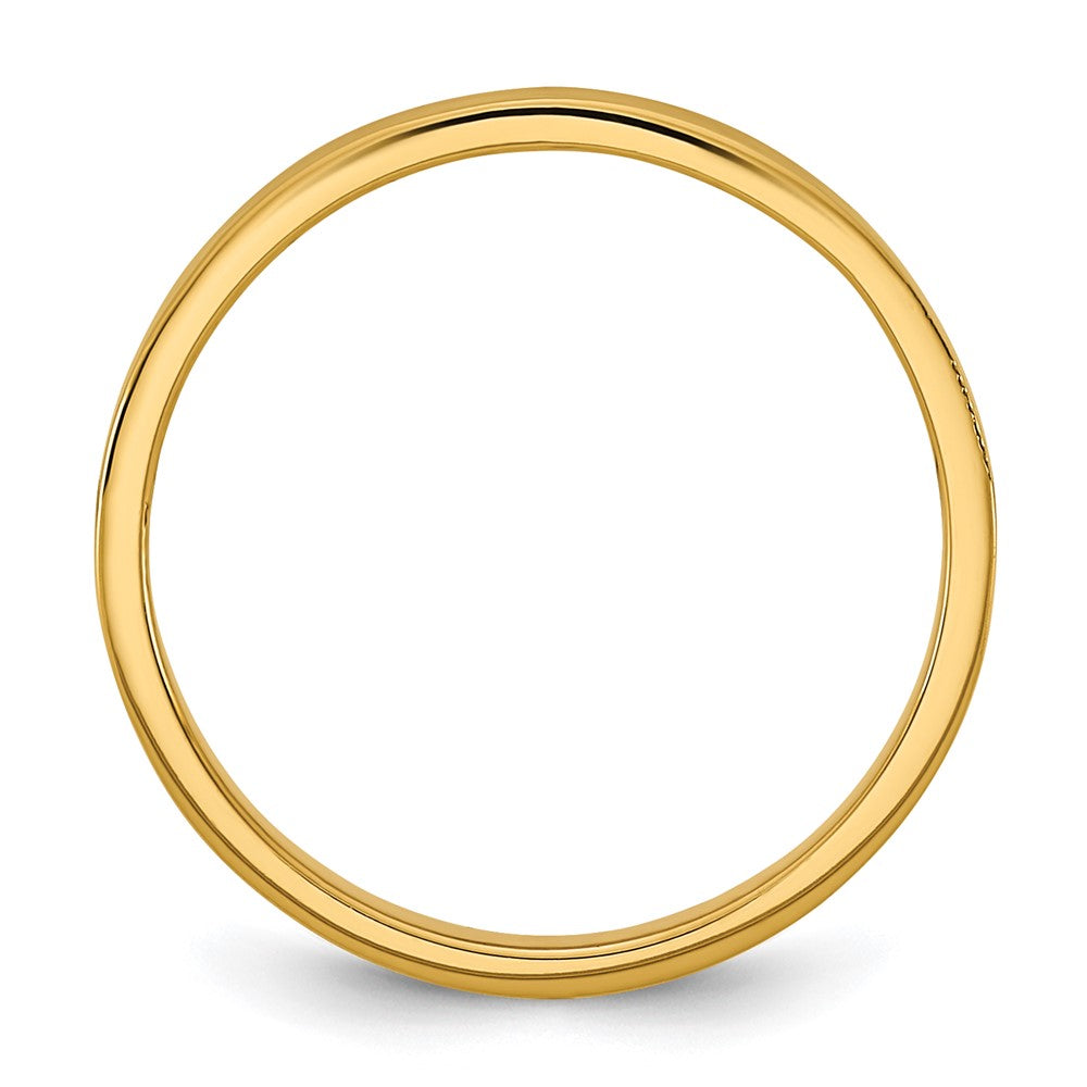 10K High Polished 2mm Flat Band Size 3 Baby / Children's Ring