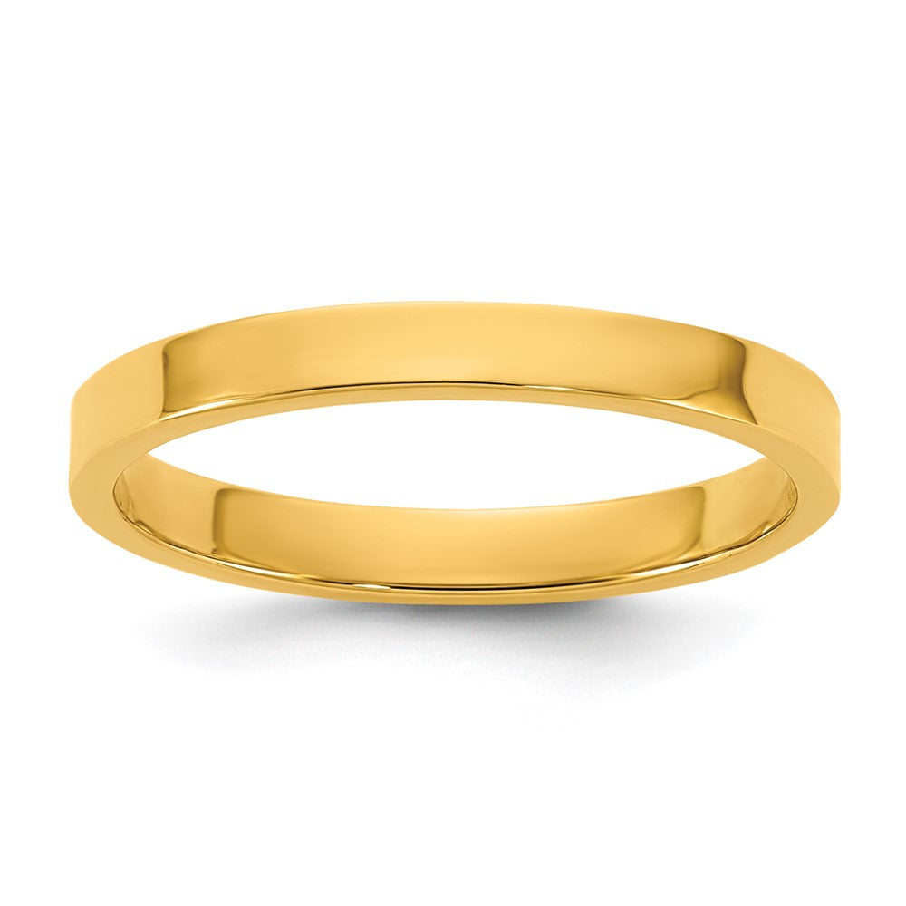 10K High Polished 2mm Flat Band Size 3 Baby / Children's Ring