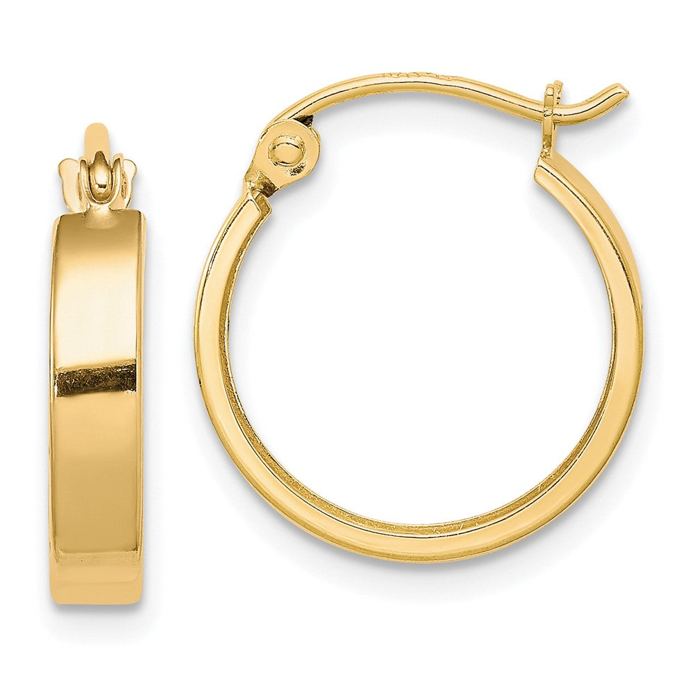 Polished;10K Yellow gold;Open back;Hinged post