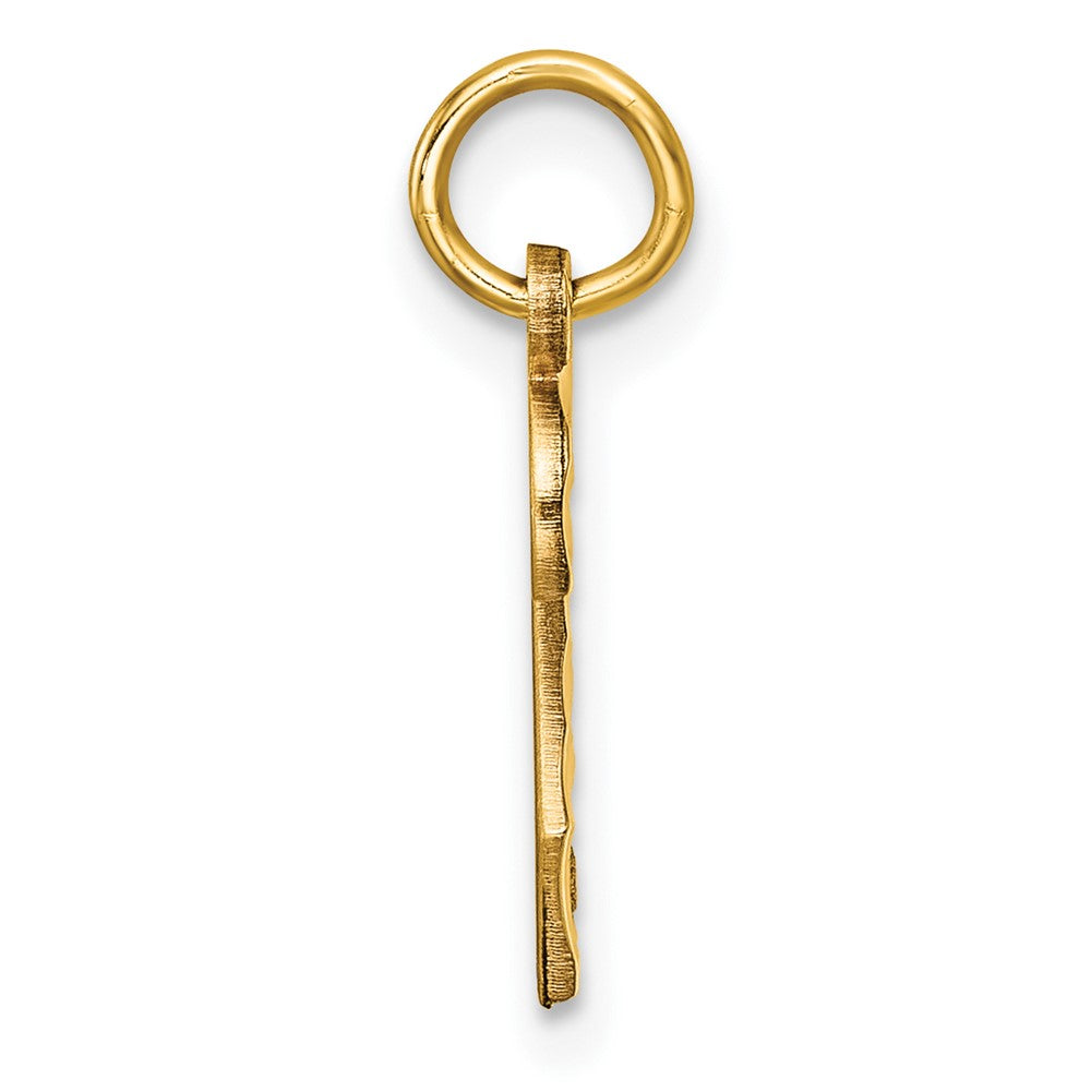 10ky Casted Small Diamond-cut Number 2 Charm