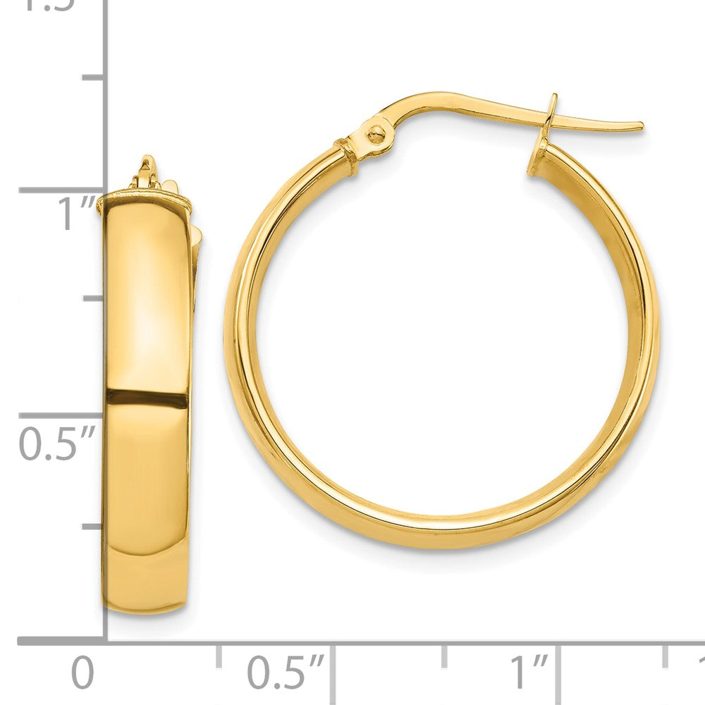 10k High Polished 5mm Hoop Earrings