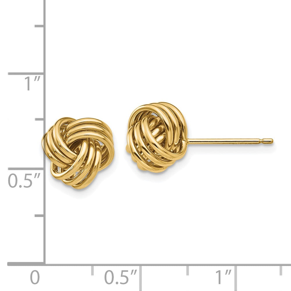 10k Polished Triple Knot Post Earrings