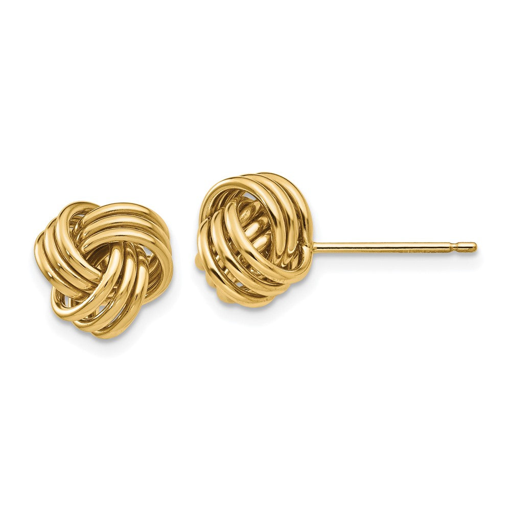 10k Polished Triple Knot Post Earrings