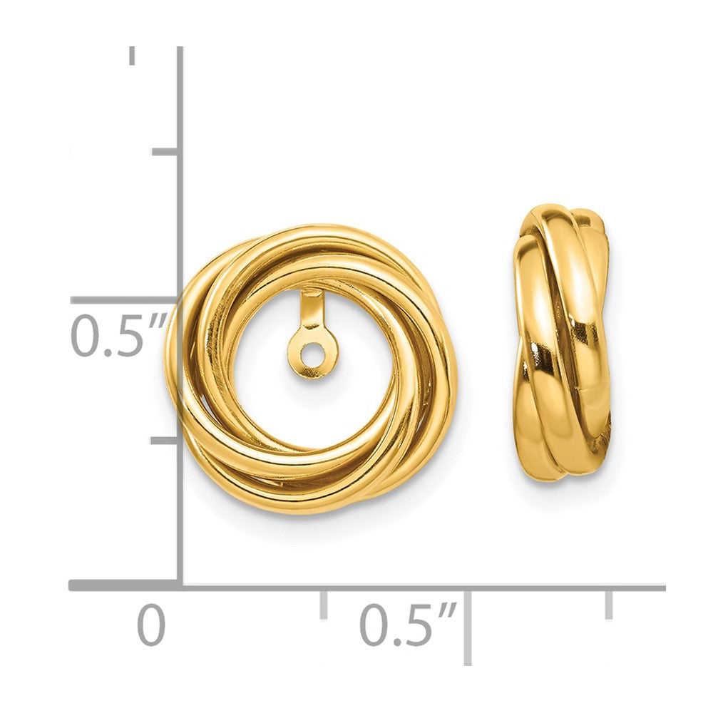 10k Polished Love Knot Earring Jackets