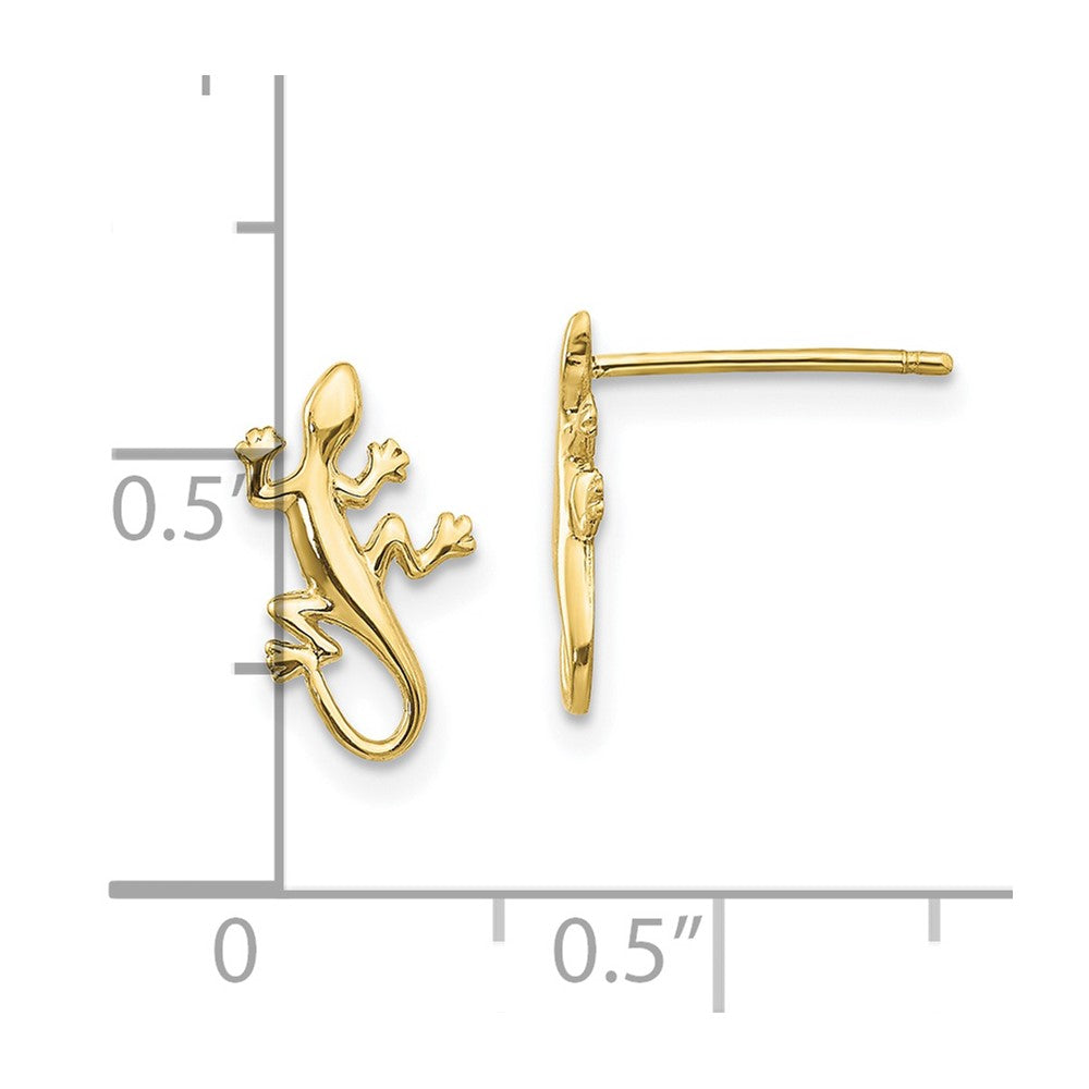 10k Polished Gecko Post Earrings