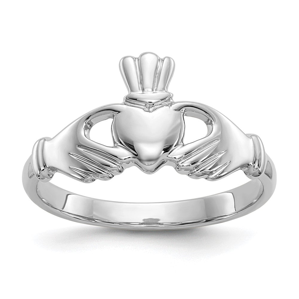 Casted;Polished;10K White gold