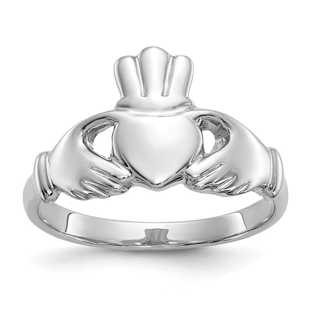 Casted;Polished;10K White gold