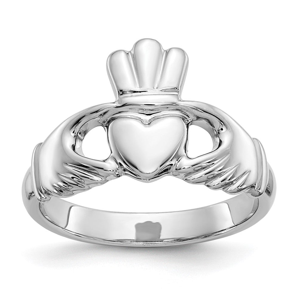 Casted;Polished;10K White gold