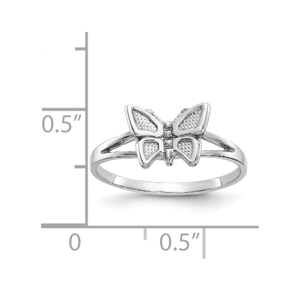 10K White Gold Butterfly Ring
