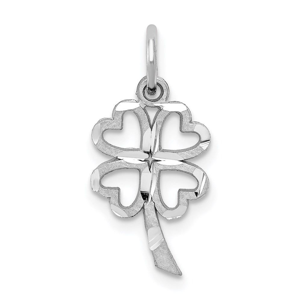 Casted;Diamond-cut;Satin;10K White gold