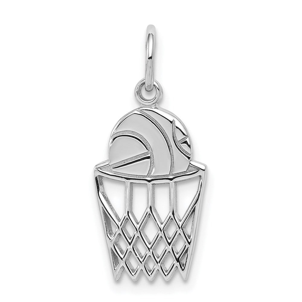 Solid;Casted;Polished;10K White gold;Textured back