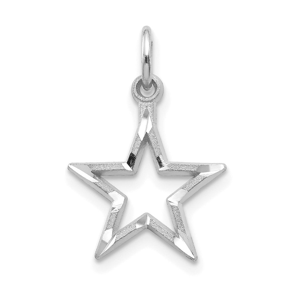 Diamond-cut;10K White gold