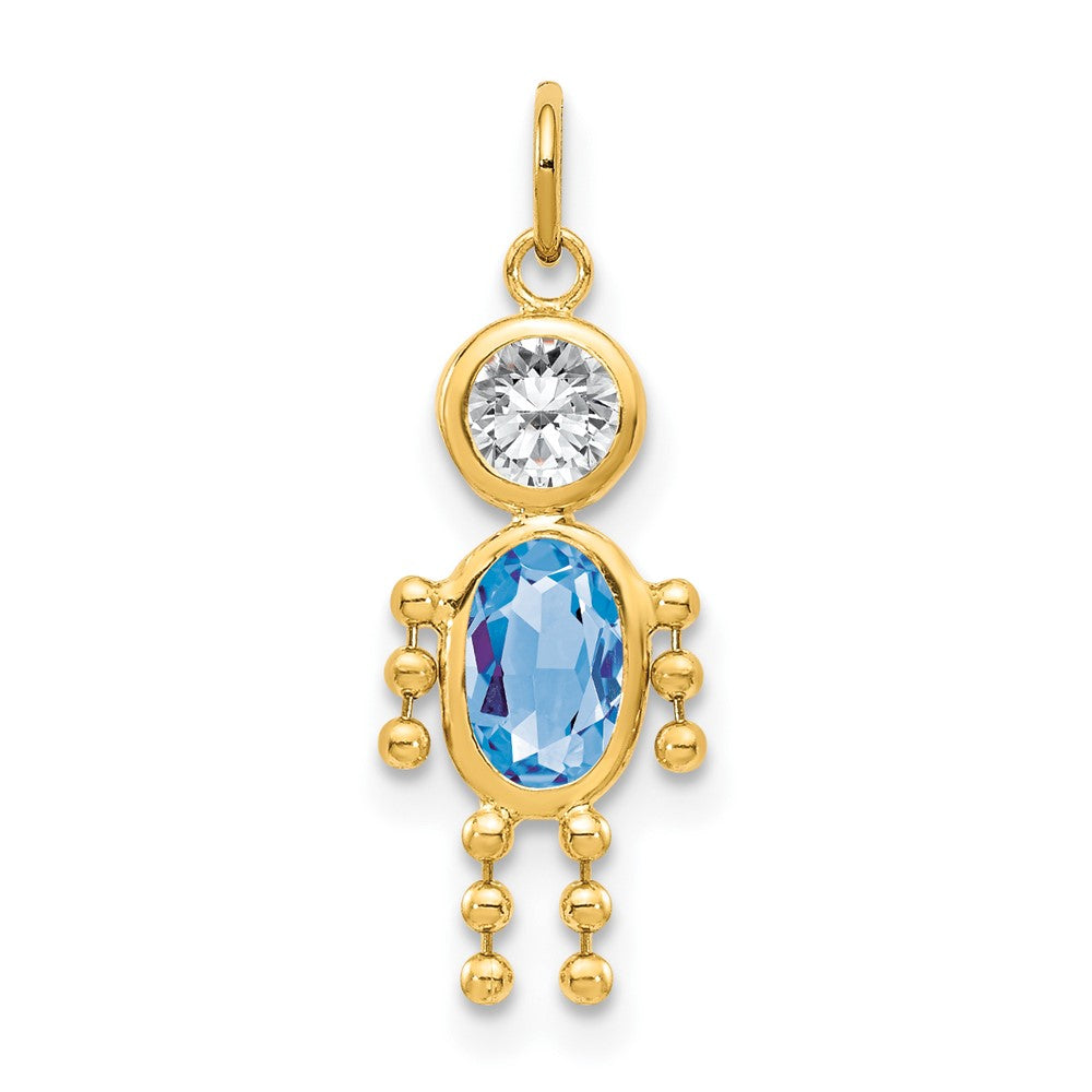 Polished;10K Yellow gold;Synthetic stone