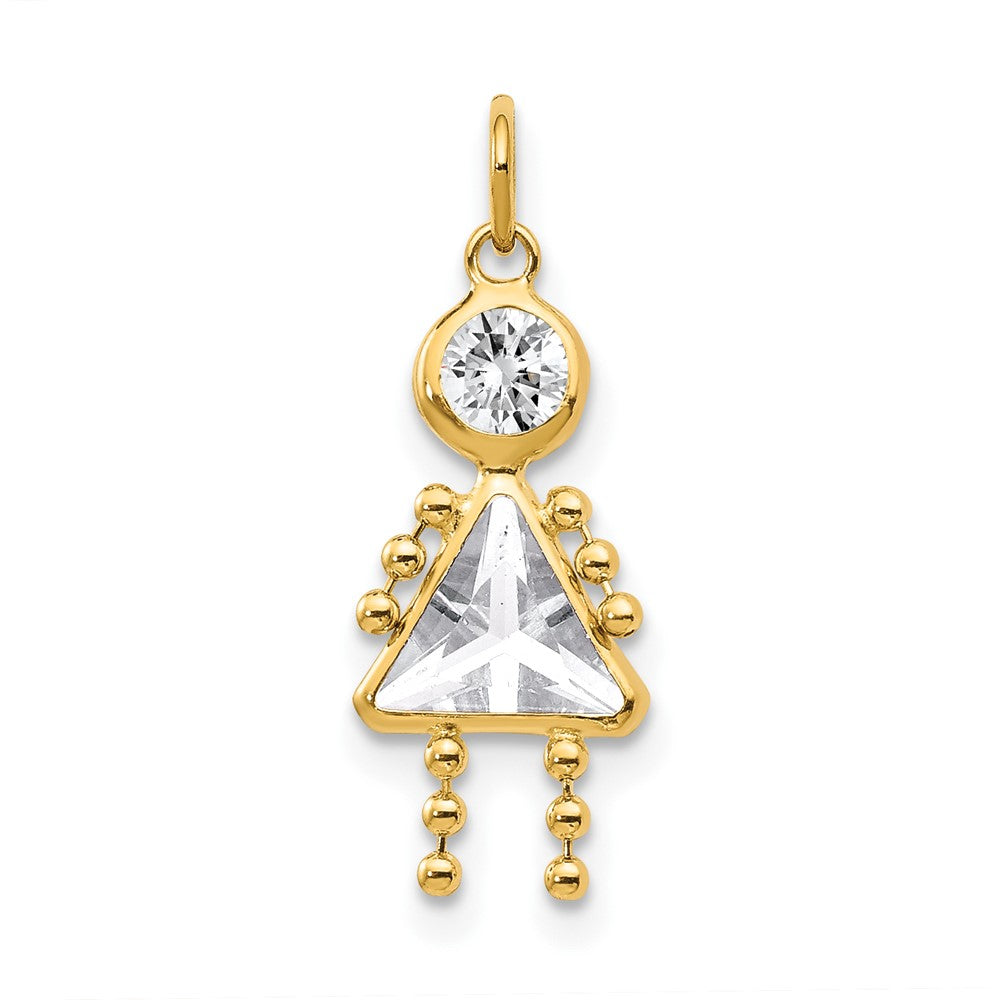 Polished;10K Yellow gold;Synthetic stone