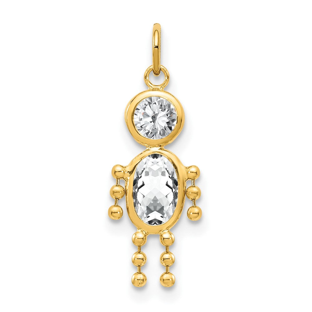 Polished;10K Yellow gold;Synthetic stone