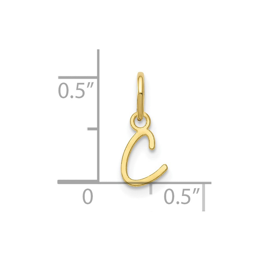 10KY Upper case Letter C Initial Charm