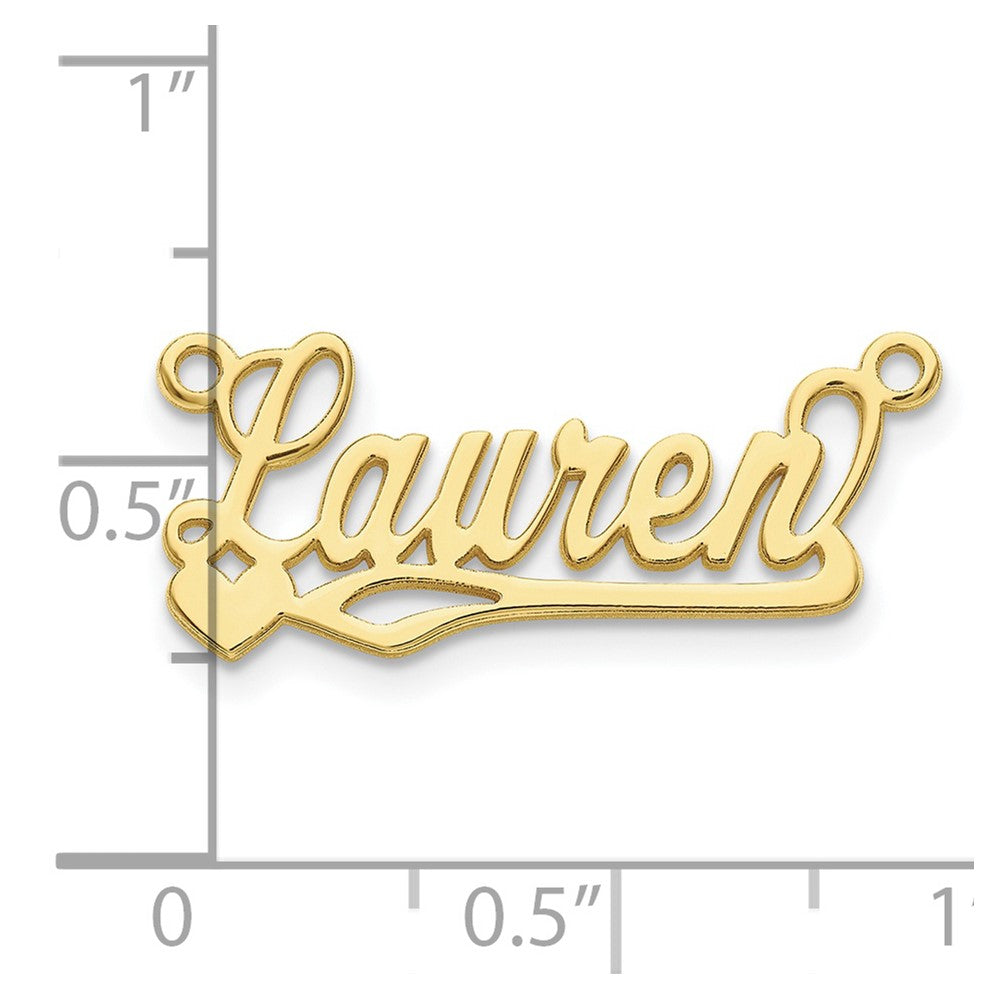10k Yellow Gold Polished Heart Name Plate