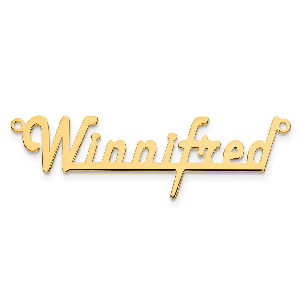 10k Yellow Gold Underlined Name Plate