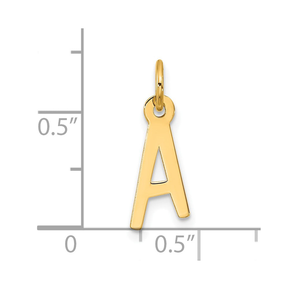 10k Large Slanted Block Initial A Charm