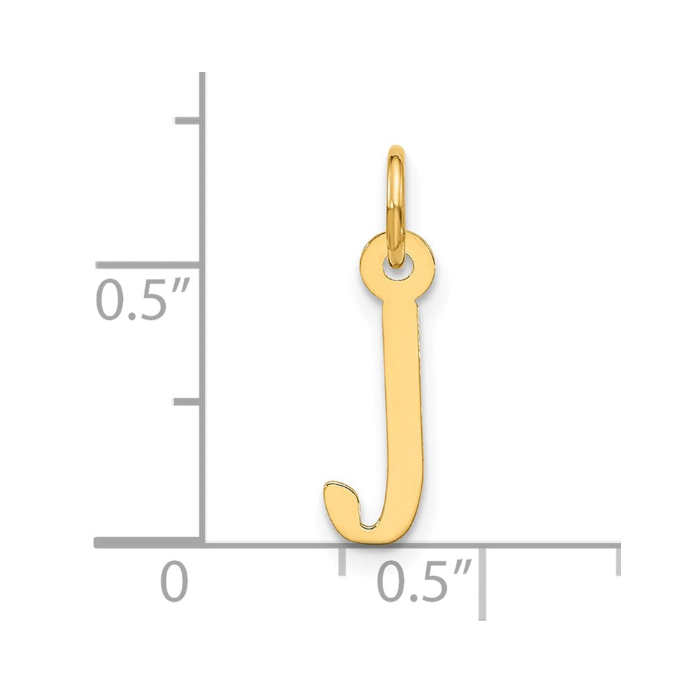 10k Large Slanted Block Initial J Charm