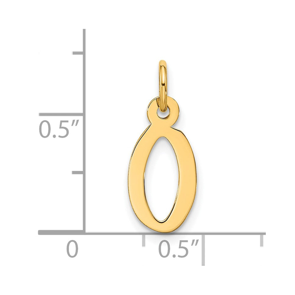 10k Large Slanted Block Initial O Charm