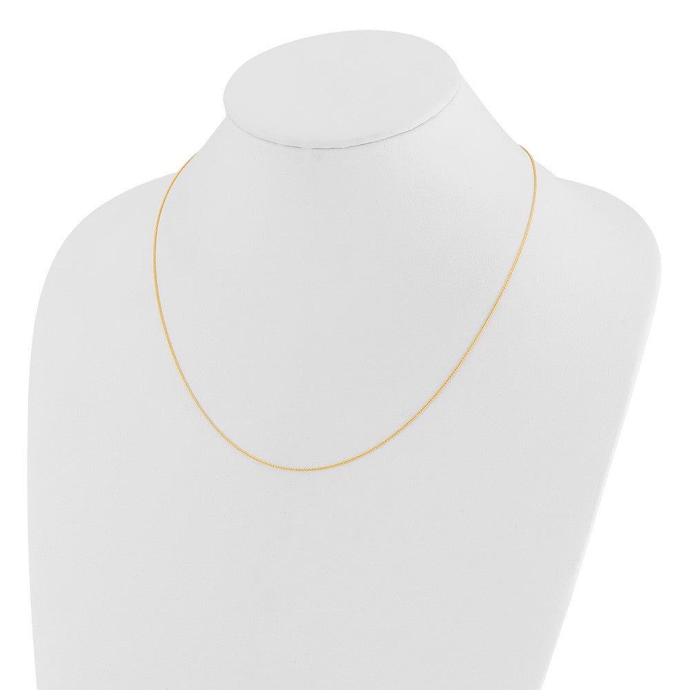 14K Adjustable .8mm D/C Wheat Chain