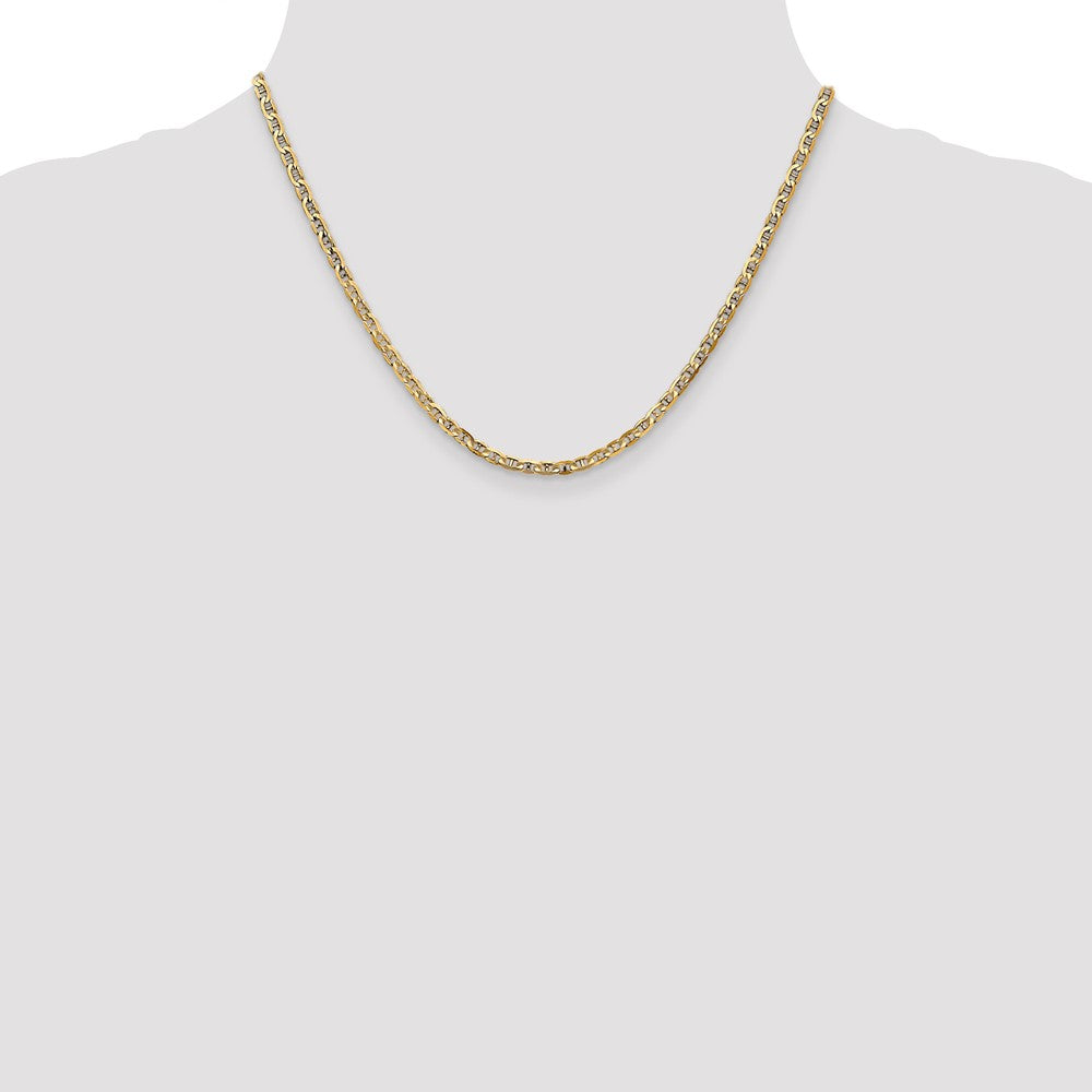 14K 3mm Concave Anchor Chain