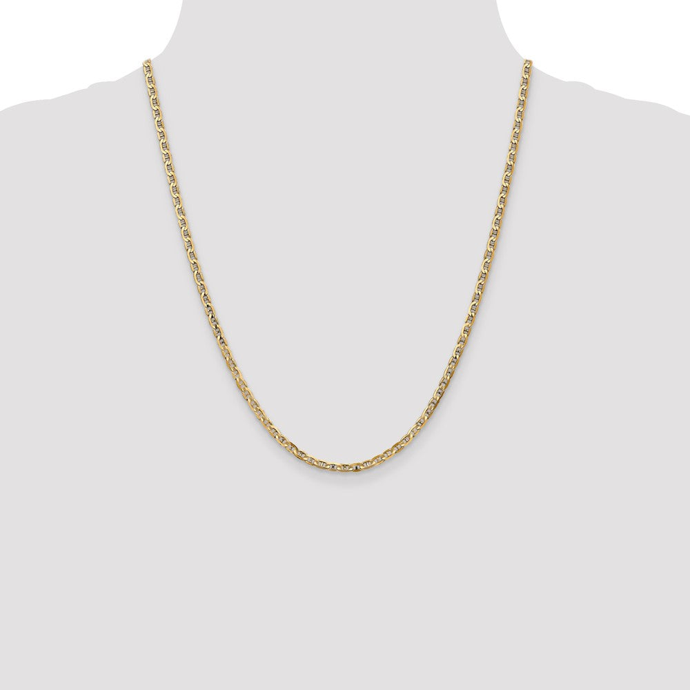 14K 3mm Concave Anchor Chain