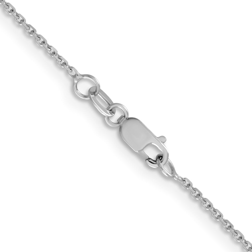 14K White Gold 1.05mm D/C Cable Chain