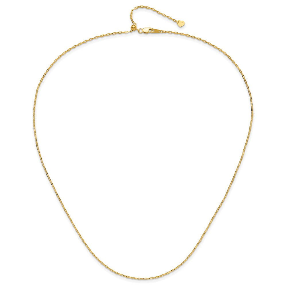 14K Adjustable 1.3mm Flat Cable Chain