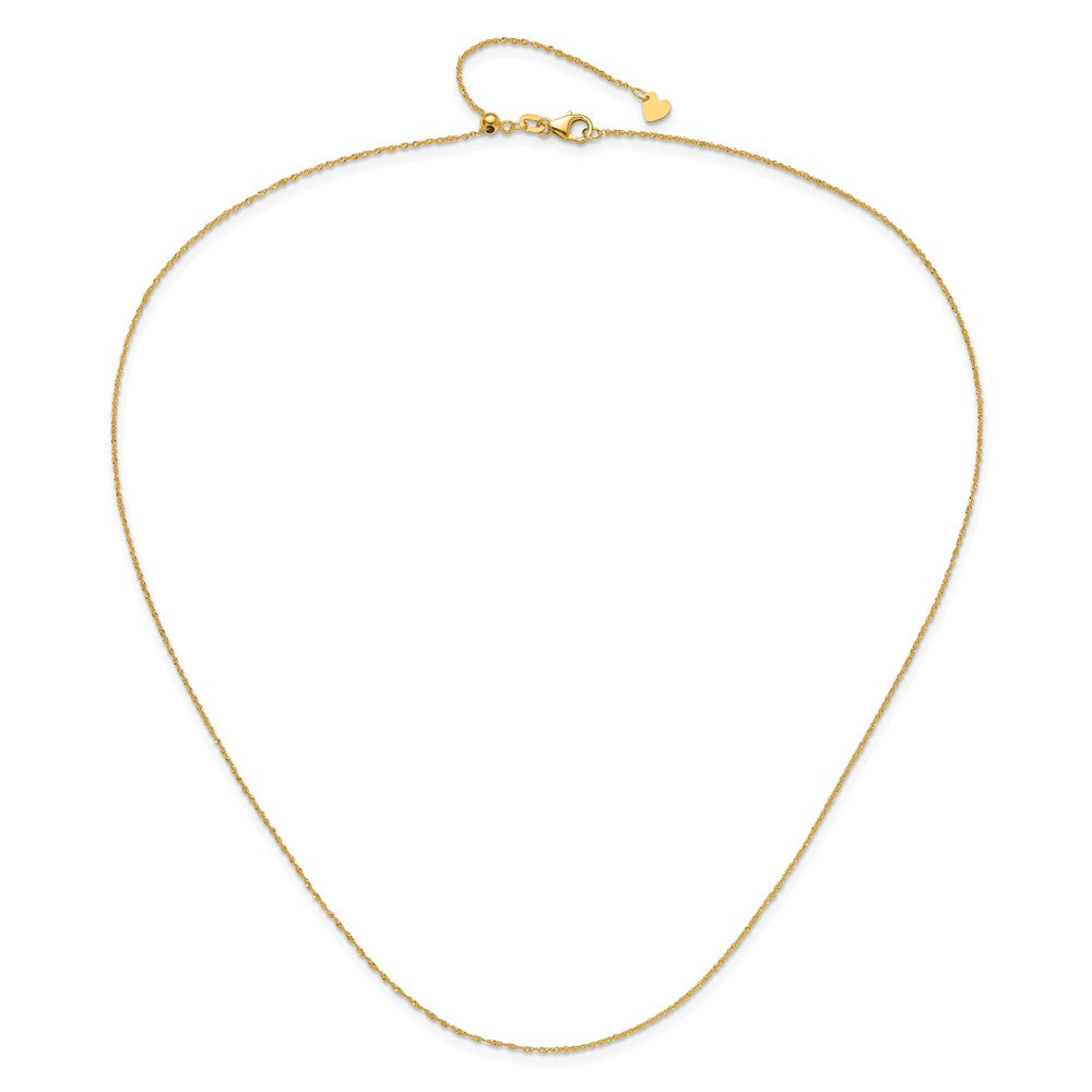 14K Adjustable .95mm Sparkle Singapore Chain