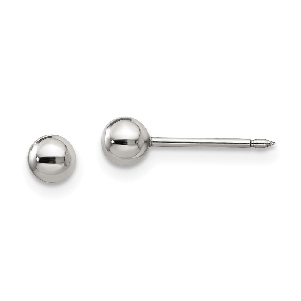 Polished;Hollow;Post;Palladium-plated
