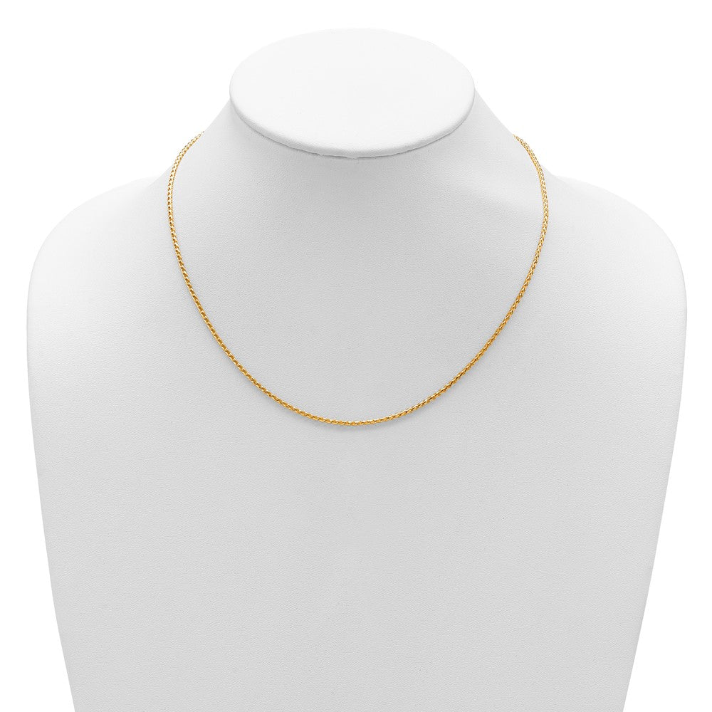 14K 1.65mm D/C Open Franco 1in+1in Adjustable Chain