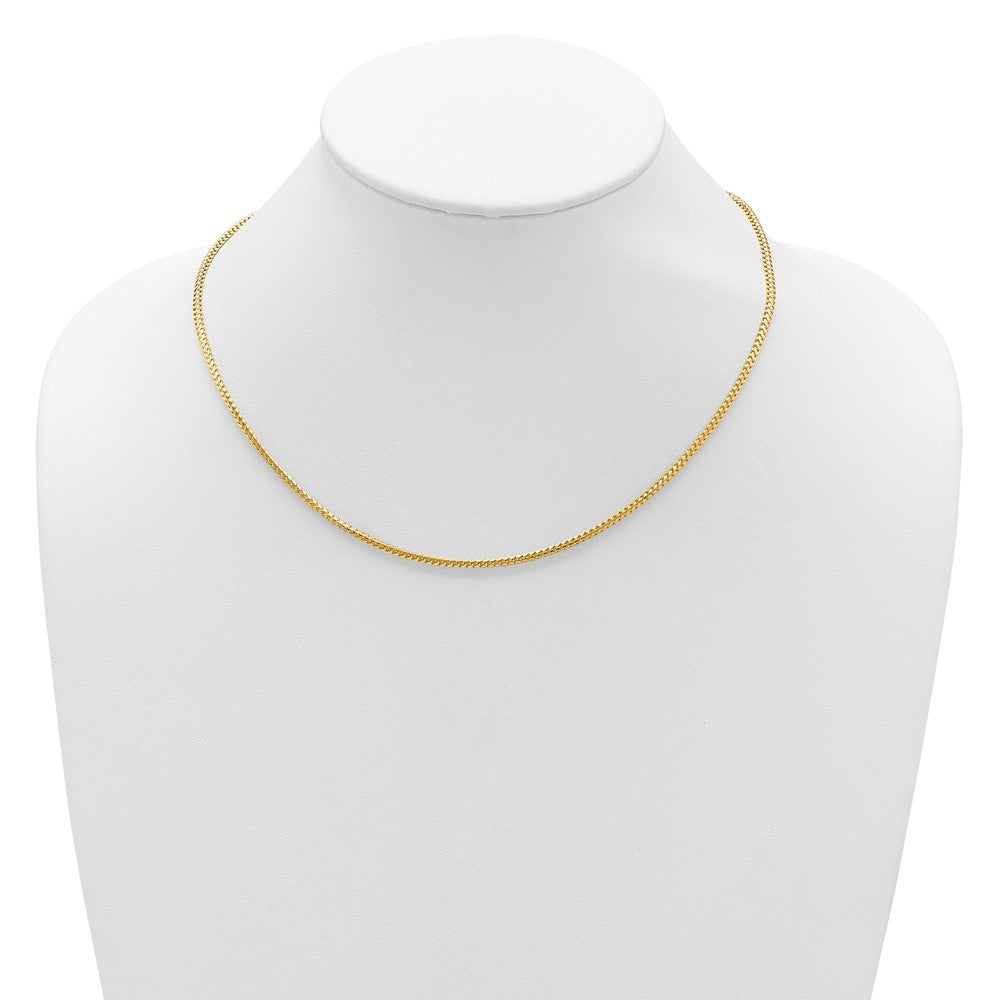 14K 2.1mm D/C Open Franco 1in+1in Adjustable Chain