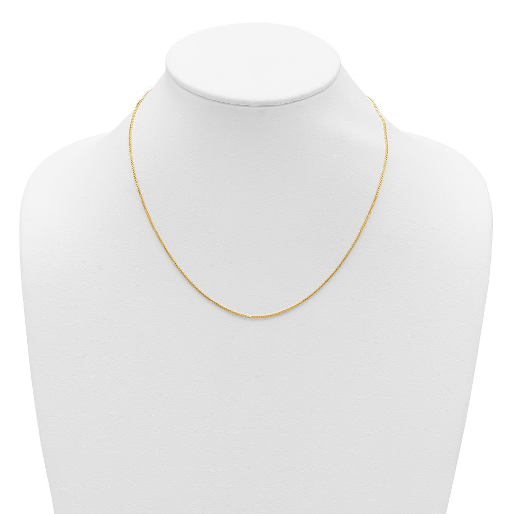 14K 1mm Box 1in+1in Adjustable Chain
