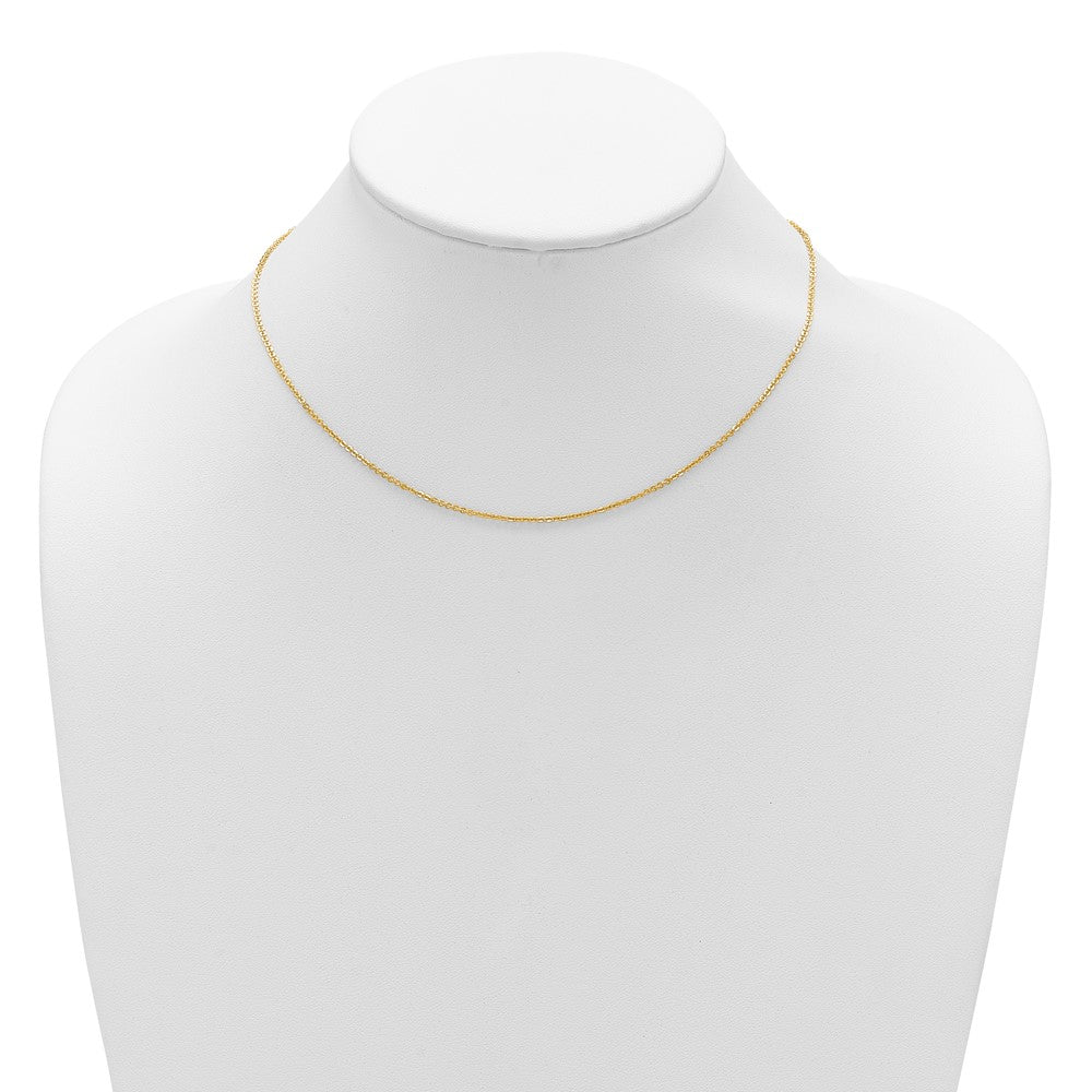 14K 1.4mm Flat Cable 1in+1in Adjustable Chain