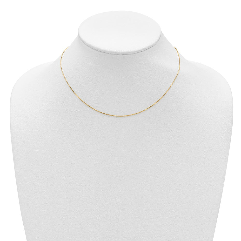 14k 1mm D/C Square Cable 1in+1in Adjustable Chain