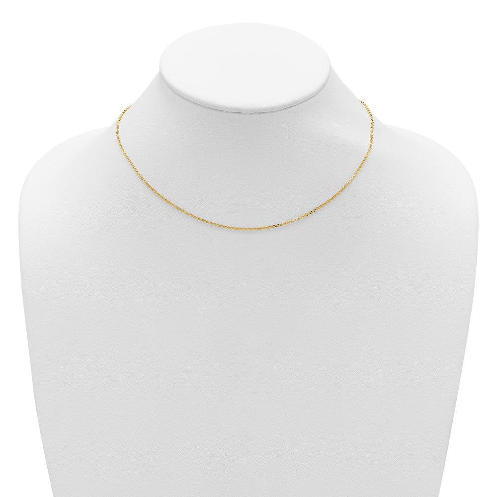 14k 1.4mm D/C Square Cable 1in+1in Adjustable Chain