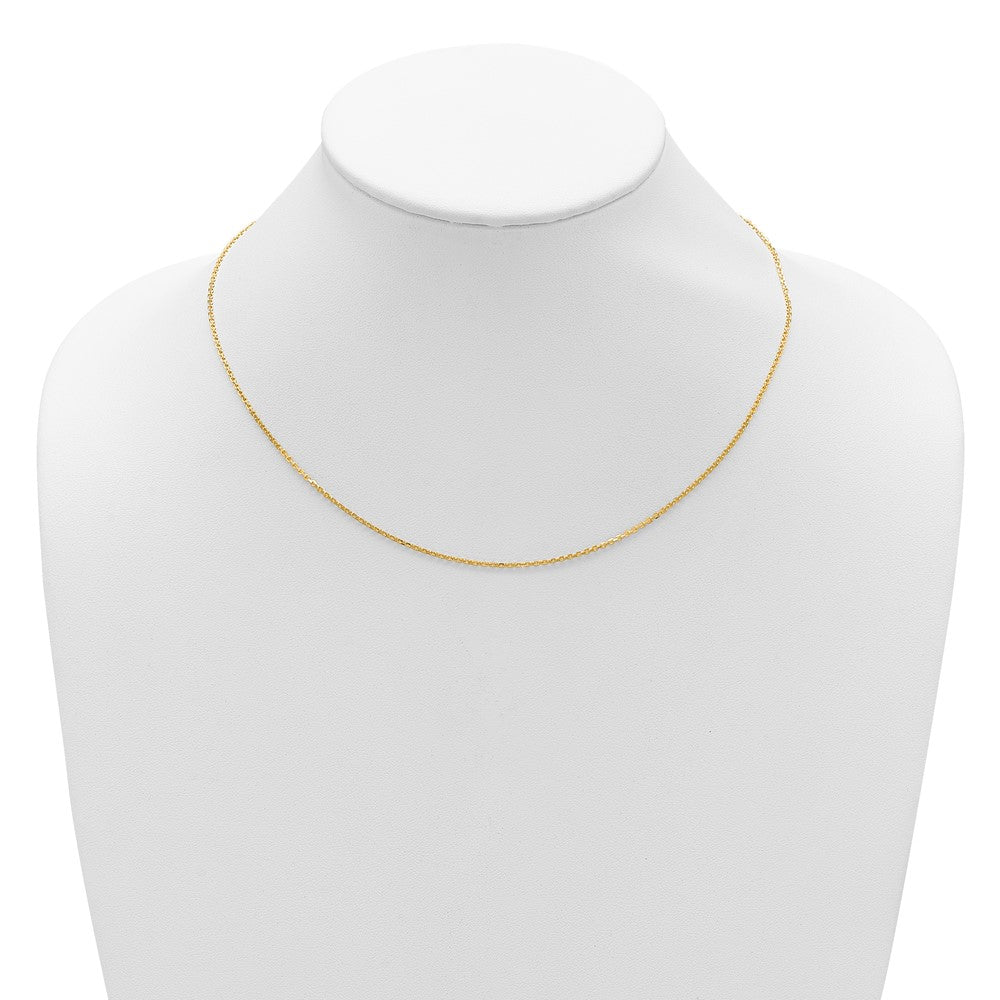 14k 1.4mm D/C Square Cable 1in+1in Adjustable Chain