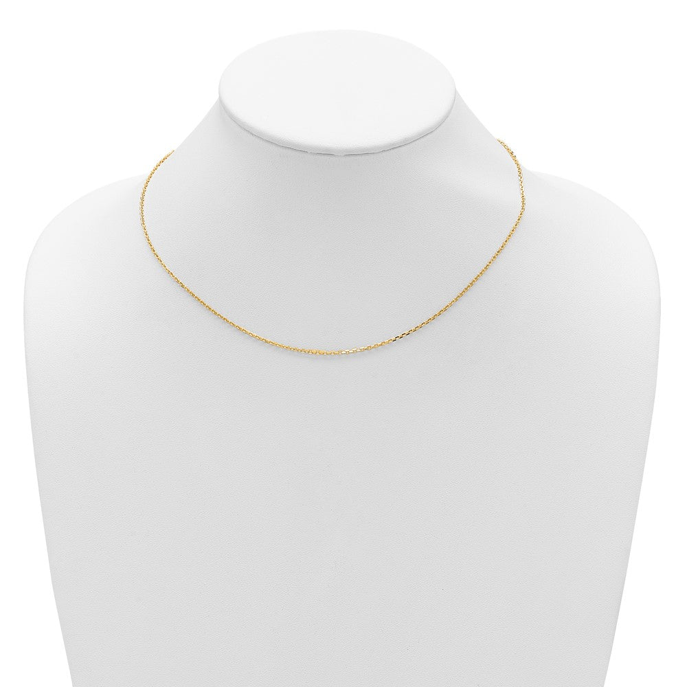14k 1.5mm D/C Square Cable 1in+1in Adjustable Chain