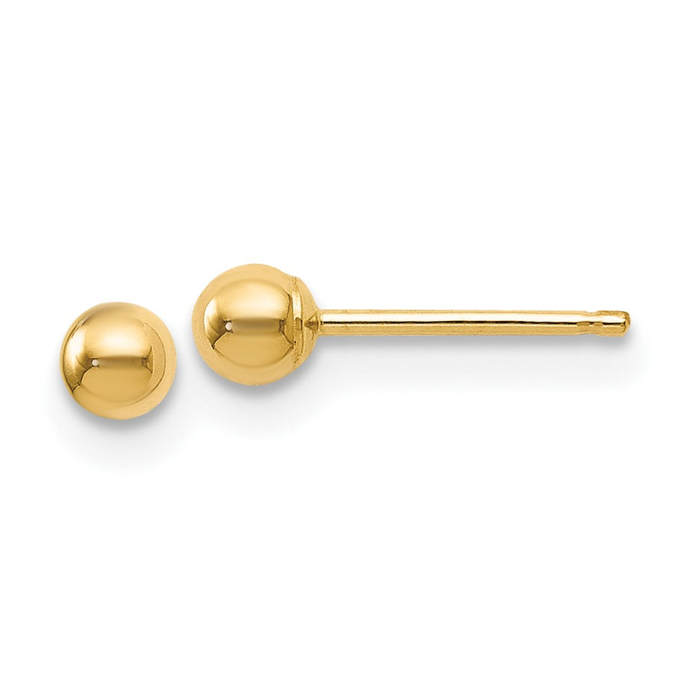 Polished;14k Yellow gold;Post