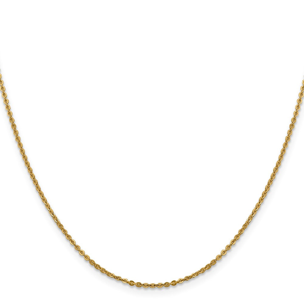 14K 1.7mm Flat Cable Chain