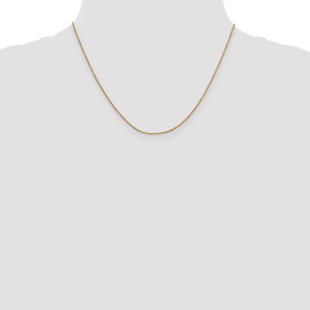 14K .9mm Round Snake Chain