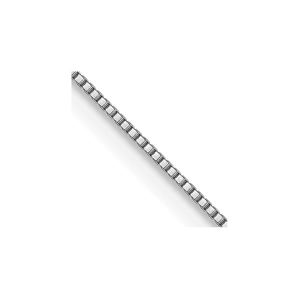 Polished;14K White gold;Spring Ring;Box chain