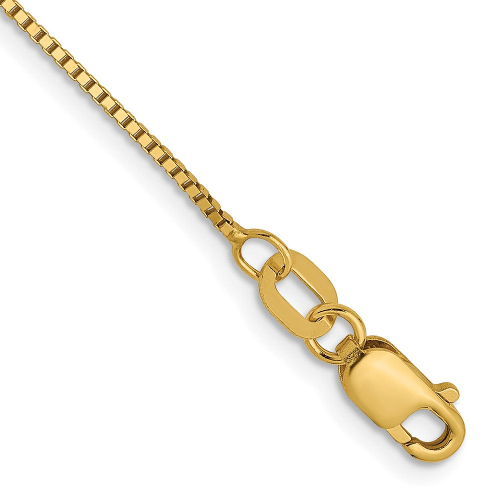 Polished;14k Yellow gold;Lobster;Box chain